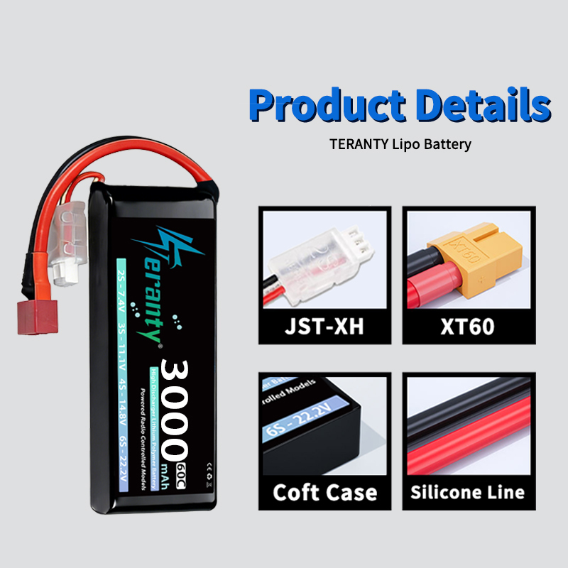 Batería Lipo TERANTY 2S 3000mA - Drone Battery Lipo reseña y precio