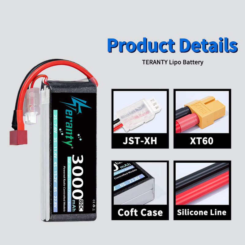 Batería Lipo TERANTY 2S 3000mA - Drone Battery Lipo reseña y precio