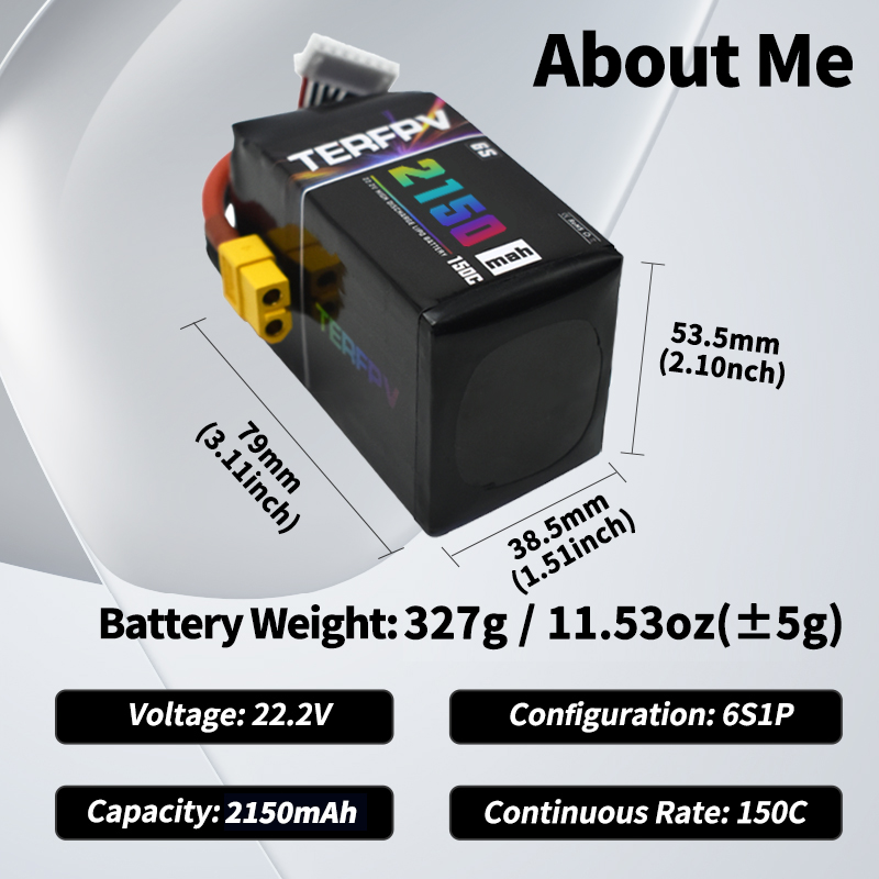 Batería Lipo TERFPV 6S 22.2V 1 - Drone Battery Lipo reseña y precio