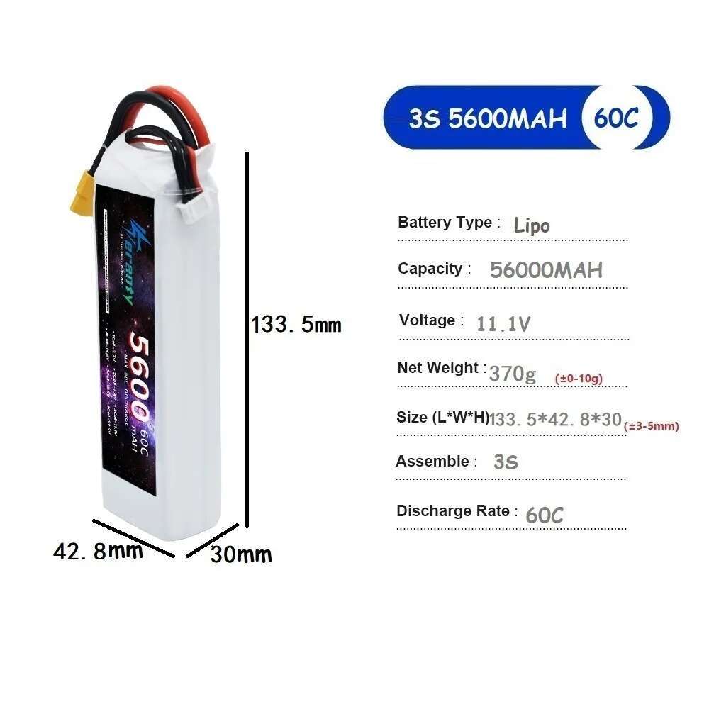TERANTY 5600MAH 60C 2S 3S 4S 6 - Drone Battery 6S reseña y precio